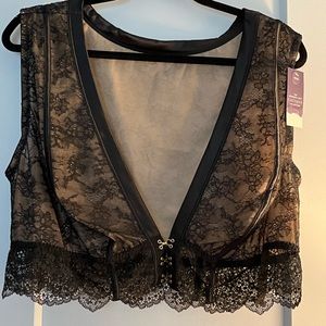 Lace silk bralette